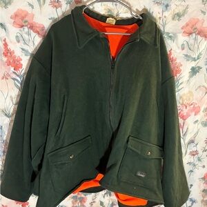 Vintage Green Jacket with Orange Lining
